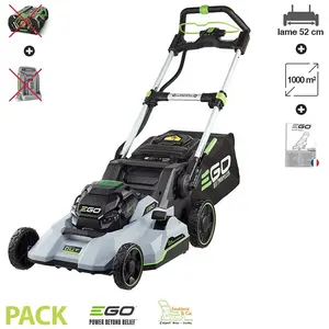 Tondeuse sans fil ego lame 52cm sans batterie ni chargeur pas cher