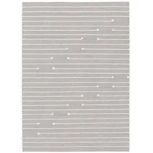 AFK Living Tapis naturel 100% laine gris 120 x 170 pas cher