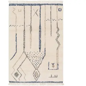 AFK Living Tapis doux et design style ethnique bleu 160 x 230 pas cher