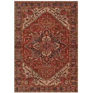 Tapis design finition couture anglaise rouge 120 x 160 pas cher