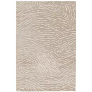 AFK Living Tapis ultra doux effet sculpté beige 120 x 170 pas cher