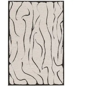 AFK Living Tapis ultra doux effet sculpté noir 160 x 230 pas cher