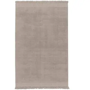 AFK Living Tapis design doux en laine et coton fait main gris 200 x 290