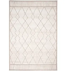 AFK Living Tapis design inspiration ethnique avec effet relief beige 200 x 290