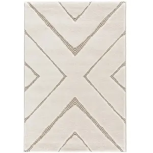 AFK Living Tapis design avec effet relief beige 120x170 cm pas cher