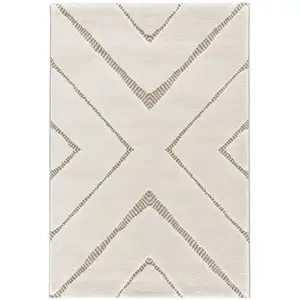 AFK Living Tapis design avec effet relief beige 200 x 290