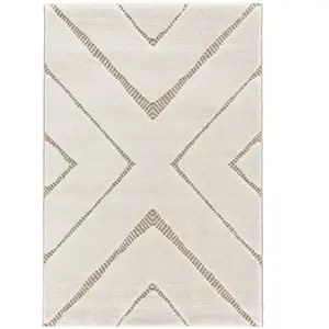 AFK Living Tapis design avec effet relief beige 160 x 230 pas cher