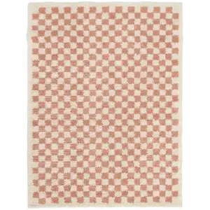 AFK Living Tapis à doux et confortable facile à entretenir rose 160 x 213 pas cher