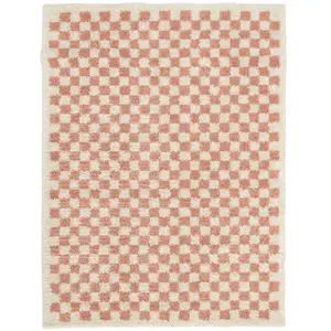 AFK Living Tapis à doux et confortable facile à entretenir rose 120 x 170 pas cher