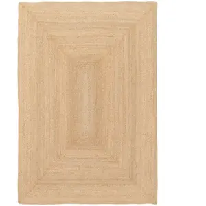 AFK Living Tapis design fait main en jute beige 120 x 170 pas cher