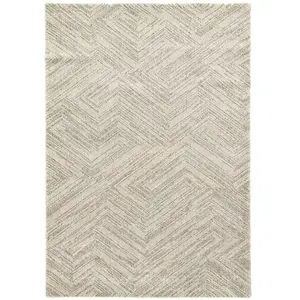 AFK Living Tapis design ultra doux en fibres recyclées gris 200 x 290