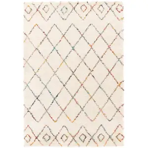 AFK Living Tapis shaggy design doux et volumineux beige 120 x 170 pas cher