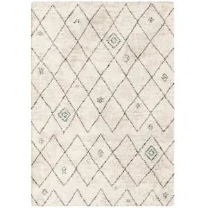 AFK Living Tapis shaggy épais et confortable style ethnique beige 200 x 290 pas cher