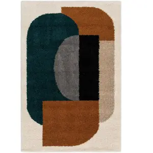 AFK Living Tapis contemporain facile à entretenir multicolore 200 x 290 pas cher