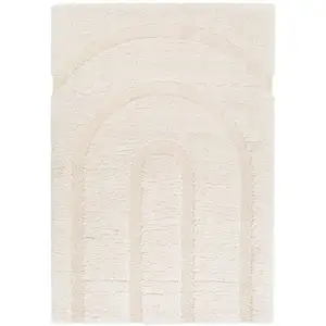 AFK Living Tapis shaggy ultra doux et facile à entretenir beige 160 x 230 pas cher