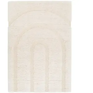 AFK Living Tapis shaggy ultra doux et facile à entretenir beige 120 x 170 pas cher