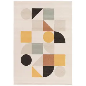 AFK Living Tapis souple et doux facile à entretenir multicolore 120 x 170 pas cher