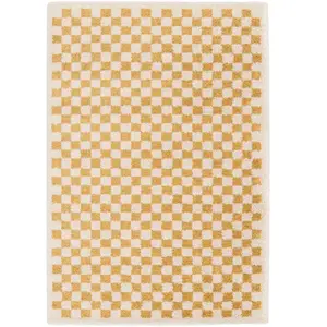 AFK Living Tapis à poil haut doux et confortable jaune 200 x 290 pas cher