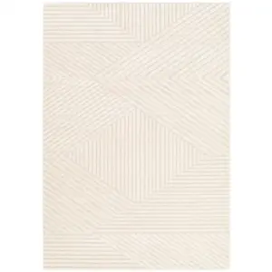 AFK Living Tapis design avec effet relief beige 120 x 170 pas cher