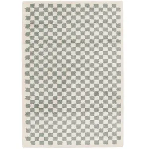 AFK Living Tapis à poil haut doux et confortable vert 120 x 170