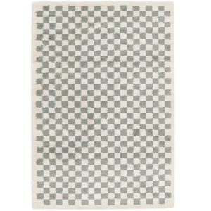 AFK Living Tapis à poil haut doux et confortable vert 200 x 290