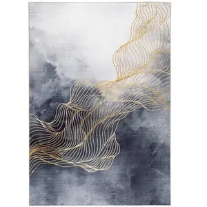 AFK Living Tapis contemporain finition couture anglaise 160 x 230 pas cher