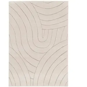 Tapis ultra doux et design beige 200 x 290 pas cher