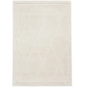 Tapis design avec effet relief beige 200 x 290 pas cher