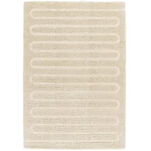 AFK Living Tapis épais ultra doux beige 200 x 290 pas cher