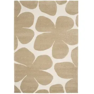 AFK Living Tapis avec effet relief très doux marron 200 x 290 pas cher