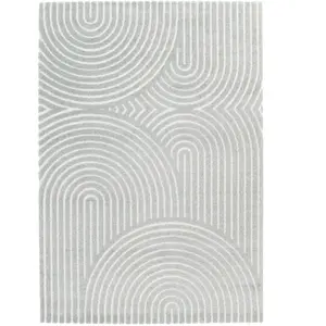AFK Living Tapis avec effet relief très doux bleu 200 x 290 pas cher