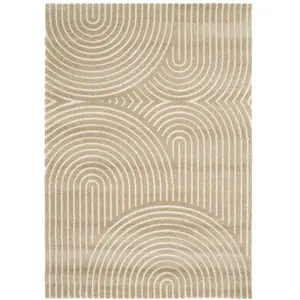 AFK Living Tapis avec effet relief très doux marron 160 x 230 pas cher