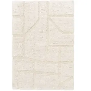 AFK Living Tapis épais ultra doux beige 200 x 290 pas cher
