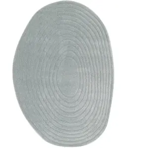 Tapis avec effet relief très doux bleu 160 x 230 pas cher