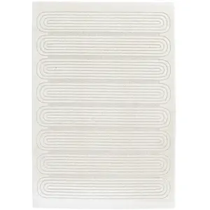 AFK Living Tapis avec effet relief très doux beige 200 x 290