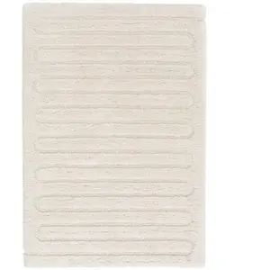 AFK Living Tapis épais ultra doux Ivoire 120 x 170 pas cher