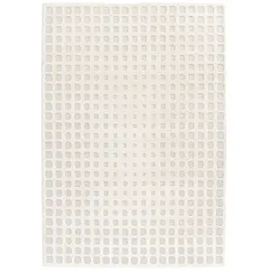AFK Living Tapis avec effet relief très doux beige 200 x 290 pas cher