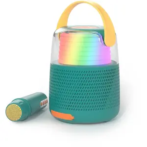 Comparateur de prix : Mob Enceinte Bluetooth Lumineuse Avec Micro Change Voix Karaoke Bleu