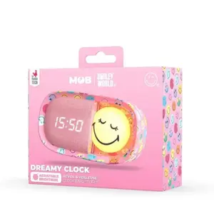MOB Réveil 2 en 1 Dreamy Smiley World Pink pas cher