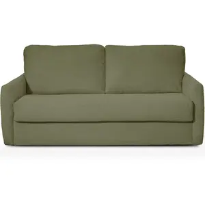 HOMIFAB Canapé Bianca 3PL Kaki côtelé