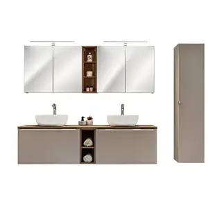 Comparateur de prix : OTITEC Set de meubles de salle de bain - 180 cm - avec 2 vasques à pos...
