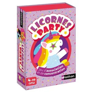 Jeu de cartes Licornes party Nathan pas cher