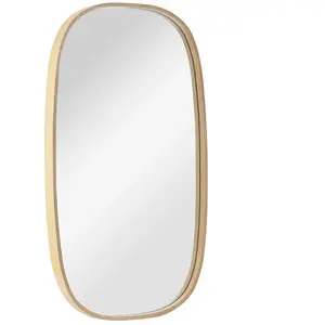Mob In Miroir ovale chêne 40x70cm pas cher