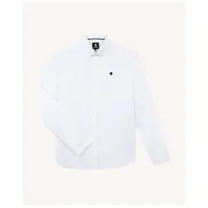 Chemise coton Faguo Ivoy Blanc M F22SH0101-WHI36 pas cher