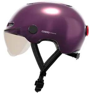 Casque vélo Cosmo Connected Fusion+ Violet brillant métallisé