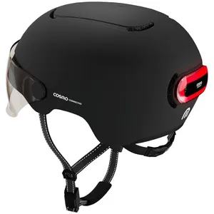 Comparateur de prix : Casque Vélo, Trottinette Avec Feu D'éclairage Fusion Noir Cosmo Connected