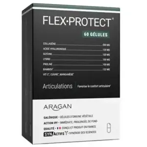 Comparateur de prix : Aragan - Synactifs - FlexProtect® - Articulations - Collagène- 60 gélules