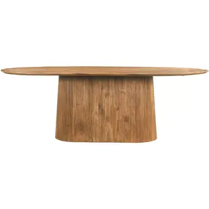 Moloo Table à manger Ovale 12 p et +, L.300 cm, Manguier massif