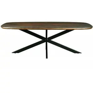 Comparateur de prix : Moloo Table à manger Ovale 6/8 p, L.210 cm, Manguier teinté noyer