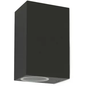 Comparateur de prix : Miidex Lighting Applique Murale Led Gu10 X 2 Gris Anthracite